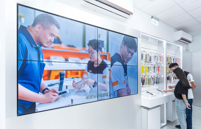 創利空間整合高品質顯示器取代傳統海報，並透過雲端數位內容公播管理系統，可輕鬆管理派送廣告訊息，實踐智慧無紙化新零售概念門市