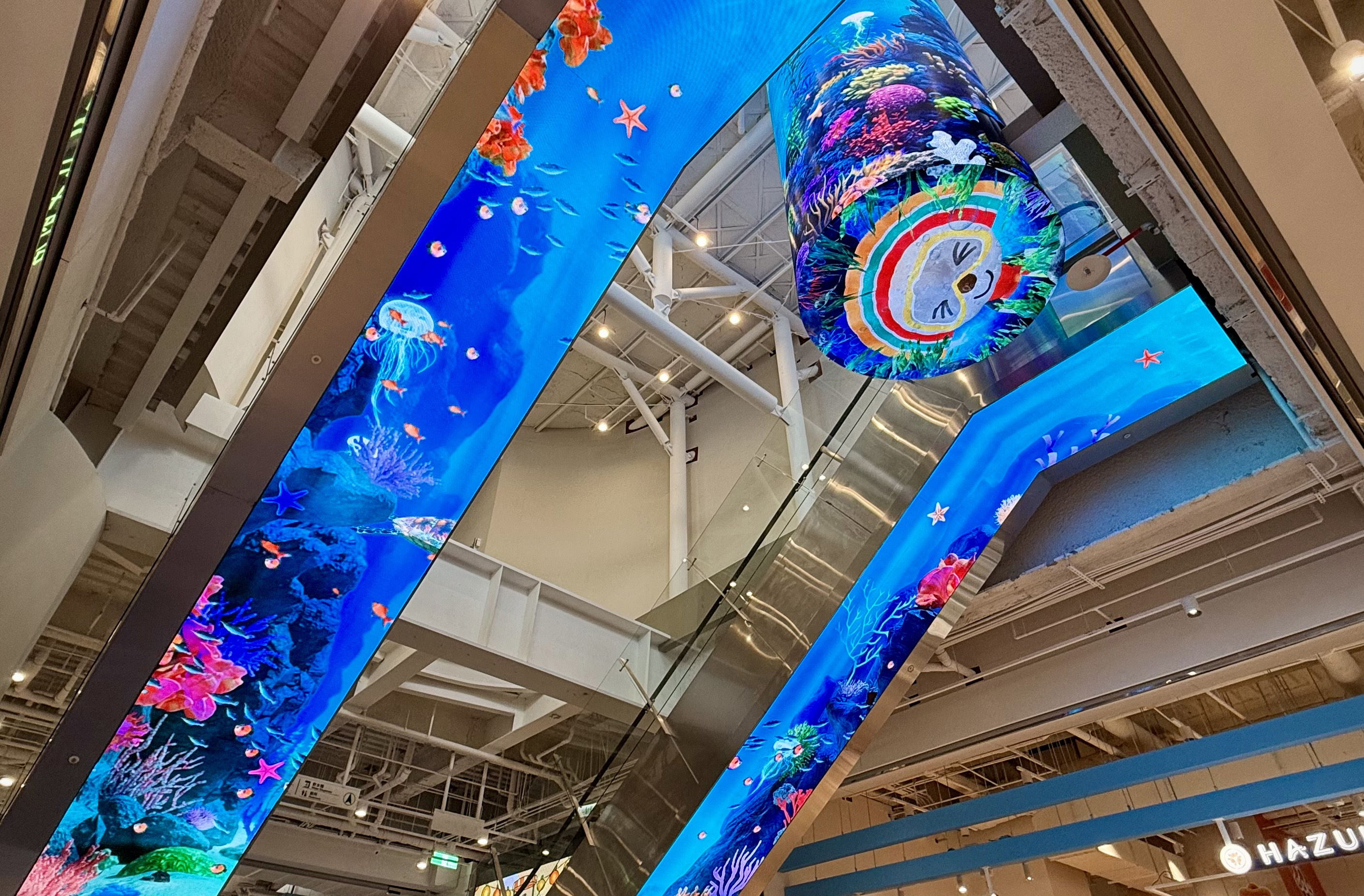 達擎與傑可達整合先進顯示技術與軟硬體應用服務，提供一系列大型LED顯示解決方案，為全新改裝開幕的「清水服務區」佈局嶄新視覺體驗。